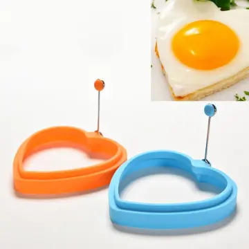 1pc Heart-shaped Silicone Fried Egg Mold, Blue