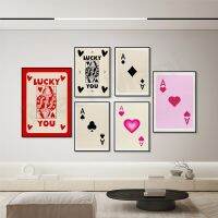 Lucky You Host โปสเตอร์: Retro Fashion Art Print,สีสัน ACE ยุคกลาง Modern Wall Art สำหรับตกแต่งห้อง