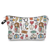 Nurse Medical Equipment Printed Women 39;s Cosmetic Bags Accessories Storage Box Pencil Case Portable Travel Bags Makeup Tool Bag