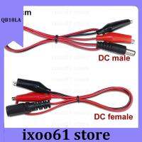 ixoo61 store 50Cm Dc 5.5*2.1Mm Male Female Jack Cable To Alligator Clips Connector Crocodile Wire Cord 12V 3A Power Cable Test Lead