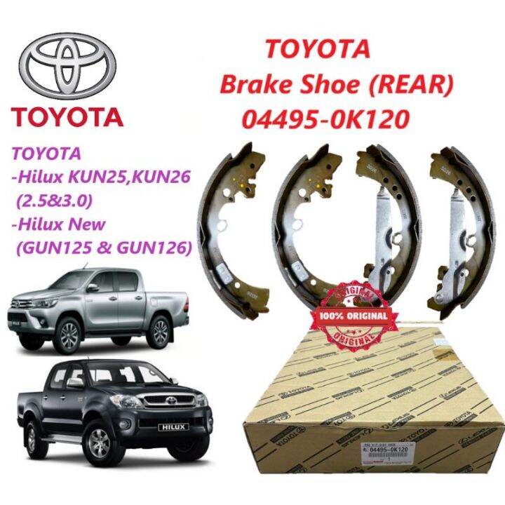 TOYOTA HILUX VIGO KUN25 KUN26 REAR BRAKE DRUM SHOE 044950K120 Lazada