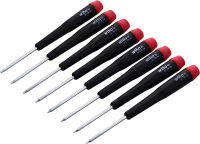 Wiha 26791 Precision Torx T1-T8 Set, 8-Piece,(Red, Black) Stainless Steel