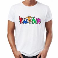 Keith Haring Keith Haring couple short-sleeved t-shirt male tide brand ins2022 summer new printing half-sleeved