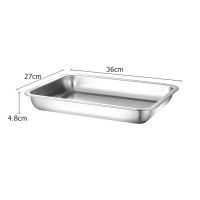 ；‘【；- S/L Size Stainless Steel Square Tray Sterilization Tray  Tray   Dental Storage Tray Lab Instrument Tray