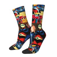 Winter Warm Colorful Mens Womens UFO Robot Grendizer Socks Goldorak Actarus Mazinger Z Non-slip Basketball Socks Socks Tights