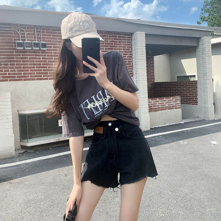 womens-ultra-high-waist-denim-shorts-summer-2022-new-black-loose-slimming-thin-hot-girl-a-word-wide-leg-shorts