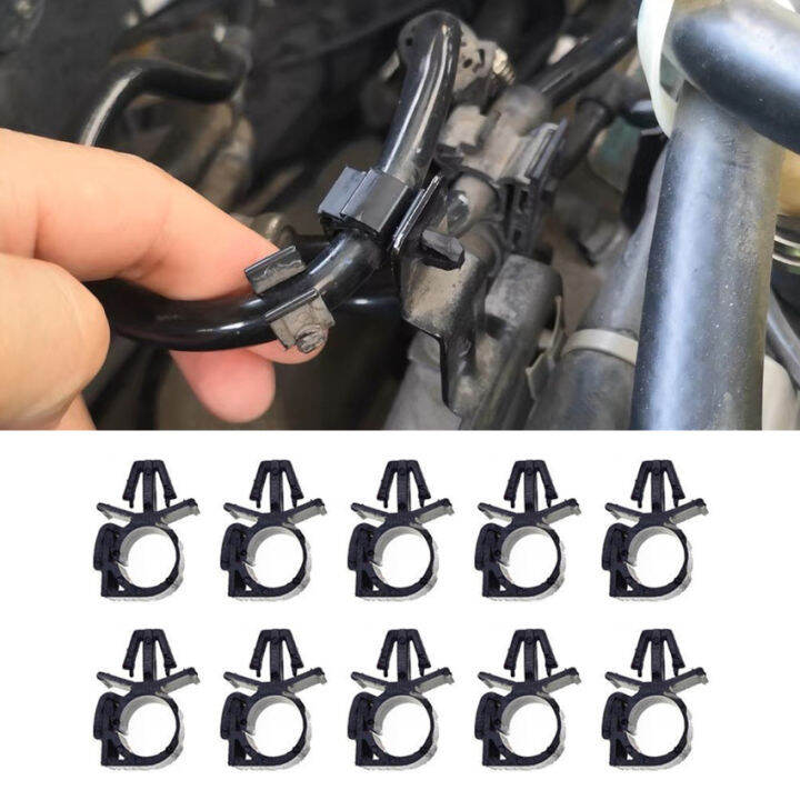 10x Car Wiring Harness Fastener Route Fixed Retainer Clip Corrugated Pipe Tie Wrap Cable Clamp