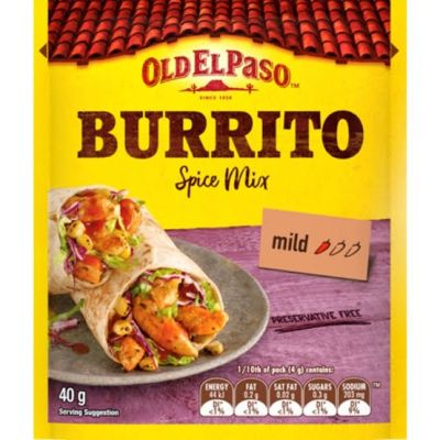 Old El Paso Burrito Spice Mix 40g. โอลด์เฮลพาโซ ผงปรุงรส 40กรัม