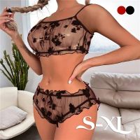 ZZOOI 2022New Sexy Lingerie Lace Bralette Women Underwear Set Mesh BLACK  Set Printed Transparent Home Suit Hollow Out Sleepwear