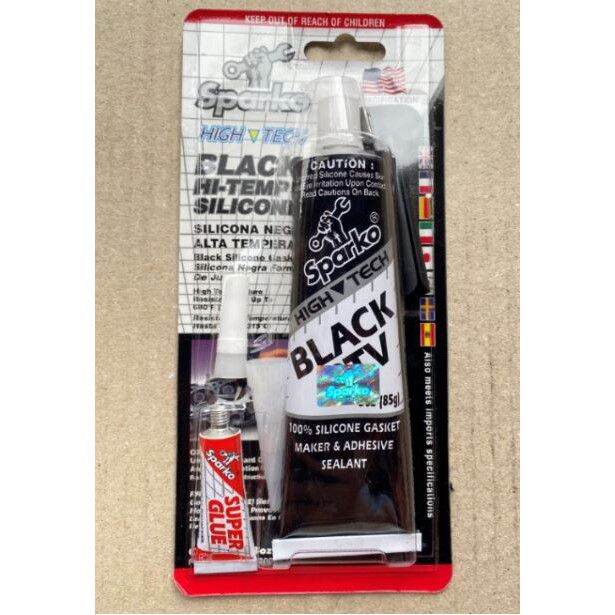 Sparko HiTemp Rubber Silicone Gasket Maker RTV BLACK RED CLEAR 32g