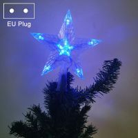 SmartPhonemall Christmas Tree Top Light LED Glowing Star Lights, Size: Small EU Plug(Blue)