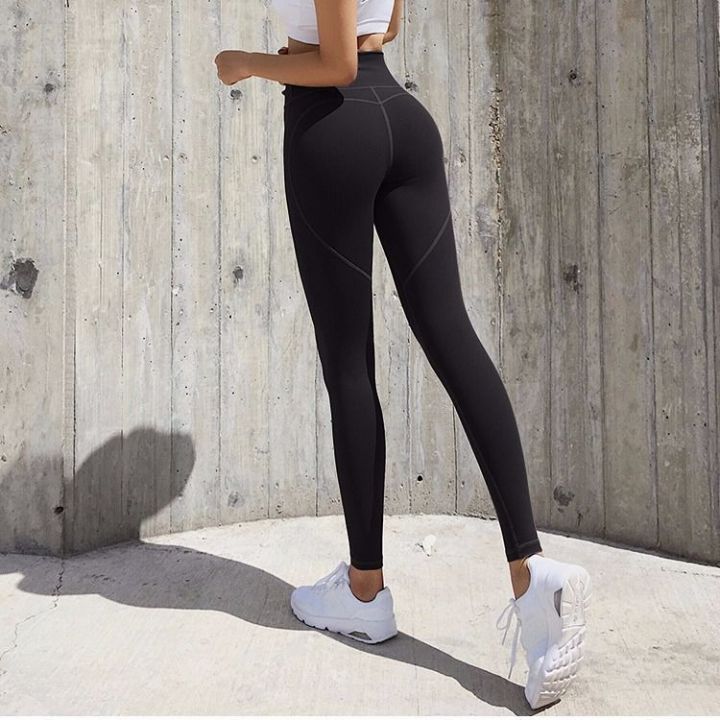 กางเกงฟิตเนสผู้หญิงกางเกงออกกำลังกายรัดเอวสูงเก็บหน้าท้องใส่ด้านนอกกางเกงโยคะเพาะกาย-2023