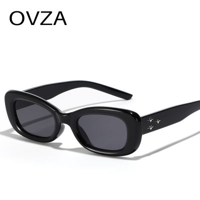 OVZA 2023 แว่นตากันแดดผู้หญิงรูปไข่ใหม่ออกแบบแบรนด์ป้องกันรังสียูวีแว่นตากันแดดบุรุษสไตล์พังก์ S1079