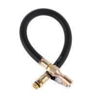 Car Tire Inflator Hose 1/4 Fast Self-locking Chuck Pressure Gauge Air Hose Tube Y98E