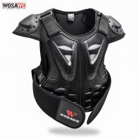 WOSAWE Child Motorcycle Armor Vest Spine Chest Protector Roller Skating Riding Skiing Protective Gear Kids Back Support Kneepads