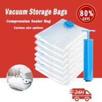 Vacuum Storage Bag Space Saving Compression Bags for Comforters Pillow Clothes Bedding Blanket Organization Storage Reusable Bag