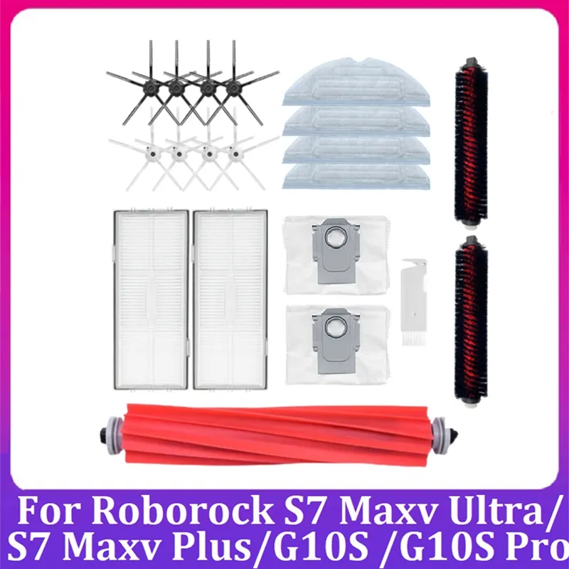 Main/Side Brush Filter For Roborock S7 Maxv Ultra G10S PRO Robot