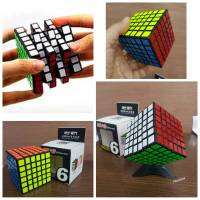 ลูกบิด รูบิคผึกสมอง ทรงลูกบาศก์ 6X6X6 ฝึกสมอง เพิ่มไอคิว ลื่น ทน  (White Rubiks Cube Magic Square 6 Layers)