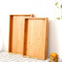 Bamboo Wooden Pallet Rectangular Tea Cup Plates Solid Wood Tray Stand Plate Decoration Hotel Dinner Plate Storage Tray Tableware