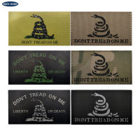 Dont Tread On Me Gadsden ธง Hook &amp; Loop Patch สไตล์อเมริกัน PVC ทหารสติกเกอร์ DTOM สะท้อนแสง Morale Badge สำหรับยุทธวิธีเกียร์