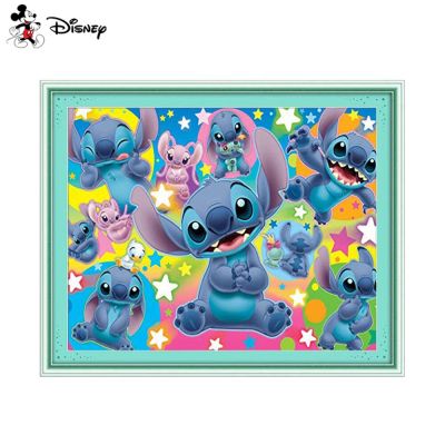 Disney Cross Stitch Kit Printed Canvas Lilo &amp; Stitch 14ct Embroidery New Arrivals Cartoon Needlework Children Room Decor Needlework