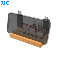 JJC USM ที่วางโทรศัพท์ไม้วอลนัทพร้อมเก็บ sd, tf, usb card