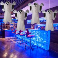 Halloween Party White Ghost Paper Hanging Ornaments Creative Halloween Decoration Kindergarten Bar Halloween Props Decor