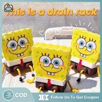 【I Furniture store】เฟอร์นิเจอร์สำหรับตกแต่งน่ารัก SpongeBob ชั้นวางระบายน้ำ งห้องครัว ในครัวเรือนชั้นวางของอ่างล้างจานแปรงล้างจานเช็ดอ่างล้างจานติดผนัง HZGKW0155