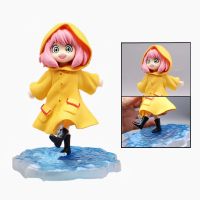 12cm Anime Spy X Family Figurine Raincoat Anya Forger Action Figure PVC Model Statue Collection Dolls Cute Toys Children Gifts