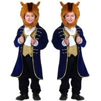 Kids Beauty and The Beast Cosplay Costume for Child Disney Prince Adam Cosplay Uniform Clothes Hat Suit Halloween Party Costumes