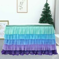 5 Layer Tulle Table Skirt Tutu Table Skirts Baby Shower Favors Birthday Party Decorations Wedding Banquet Home Party Supplies