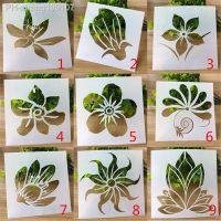 13x13cm Flower Series Painting Template Dairy Journal Album DIY Graffiti Decorative Embossing Coloring Cutout Paper Mold Card