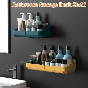 Bathroom Shelf Kitchen Organizer Suction Cup For Mirror No-Punching Clear  Bathroom Wall Storage Rack Organizer Bath Accessories