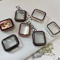 รุ่นใหม่ ?( พร้อมส่ง ) ?เคส PC + กันรอยหน้าจอ  เคสกระจก ใช้ได้กับ Apple Watch series Se 6 5 4 ขนาด 40mm 44mm