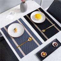 Nordic Style Desktop Decorative Striped Placemat Restaurant High-End Non-Slip Insulation Table Mat