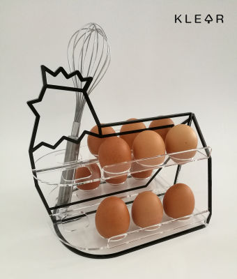 KlearObject Fully Henny Box of egg ตะกร้าวางไข่ ตะกร้าอเนกประสงค์ ตะกร้าอะคริลิค ชั้นวางไข่ไก่ ที่วางไข่ไก่ ไข่ ตกแต่งครัว อุปกรณ์แต่งครัว ชั้นวางไข่