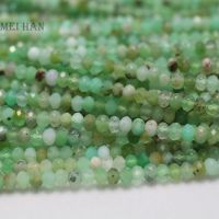 Meihan Natural Australia Chrysoprase Faceted Rondelle 2.4x3.6 mm Strand Loose Beads Stone For Jewelry Making Design