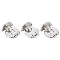 3X Floor Mount Magnet Door Stopper - Invisible Magnetic Door Stop, Magnets Door Stops Wall Prop Hold Open (Silver)