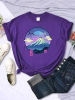 Vaporwave Mount Fuji Memorial Japan Style T-Shirt Women Hot sale Brand Top O-Neck Casual Clothes New Summer Short Sleeve T Shirt