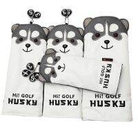 ☎☑✾ Lovely Husky Golf Driver Head Cover การ์ตูนสัตว์ 1 3 5 7 Woods PU หนัง HeadCover กันฝุ่น