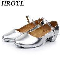 【Love ballet】 HROYL Girls Dance Shoes Closed Toe Modern Dance Shoes Women Ladies Girls Tango Jazz Dance Shoes Salsa Sandals Dropshipping