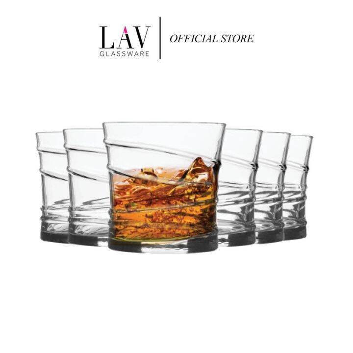 New 2023 LAV 6Piece Rock Glass Tumbler Set (10 3/4 oz) Whiskey Water