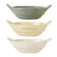 500ml Japanese Soup Bowl With Handle Ceramic Salad Bowl Kitchen Tableware