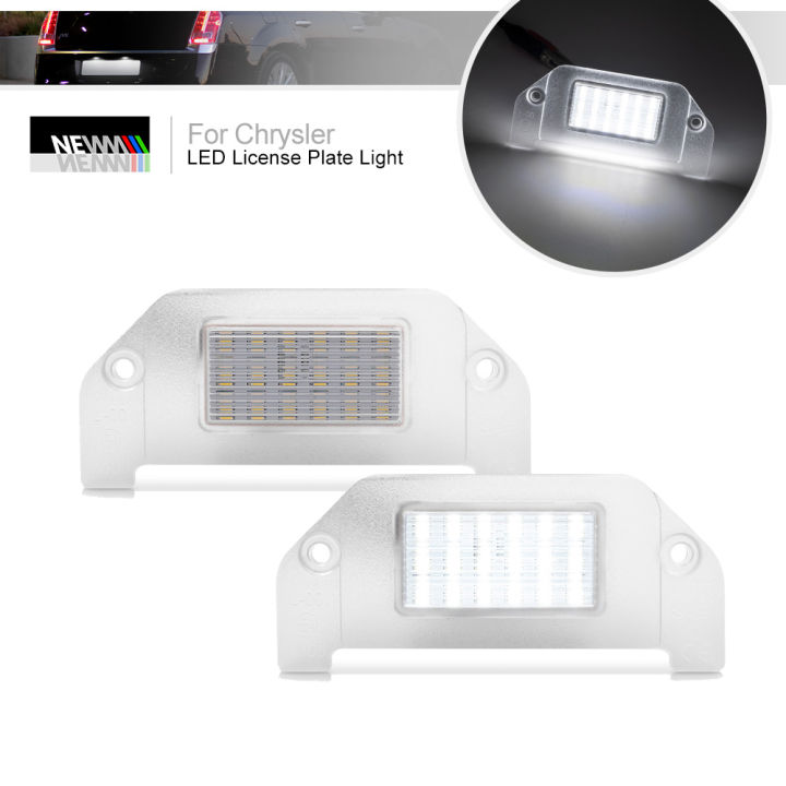 สำหรับไครสเลอร์300-300c-2005-2014ไครสเลอร์-sebring-2007-2010-led-ไฟป้ายทะเบียน-c-an-bus-ด้านหลังแท็กโคมไฟลงทะเบียนแสง