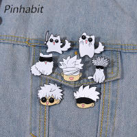 Pinhabit อะนิเมะการ์ตูนสไตล์น่ารักเคลือบเข็มกลัดเข็มปกสำหรับเสื้อผ้าป้ายการ์ตูนอุปกรณ์เครื่องประดับ