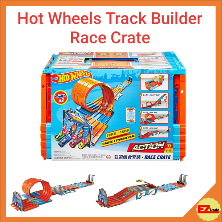 hot wheels track builder race crate