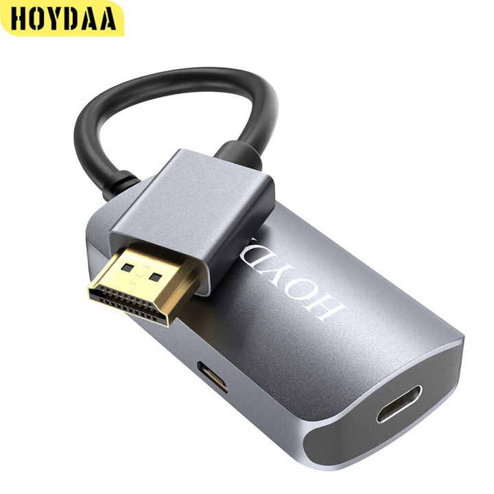 HDMI To Type C Adapter HDMI Input To USB C 3.1 Output Converter 1080P