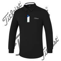 2023 Titleist Men Golf Sports Autumn WinterLong-Sleeve d Breathable POLO Shirt T2103