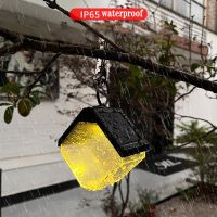 Wireless LED Solar Light Hanging Colorful Waterproof Outdoor For Walled Courtyard Porch Garden Tree Guardrail Decoration Light