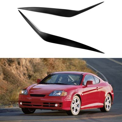 For 2003-2006 Hyundai Coupe Car Front Resin Headlight Eyebrow Eyelid Cover Trim